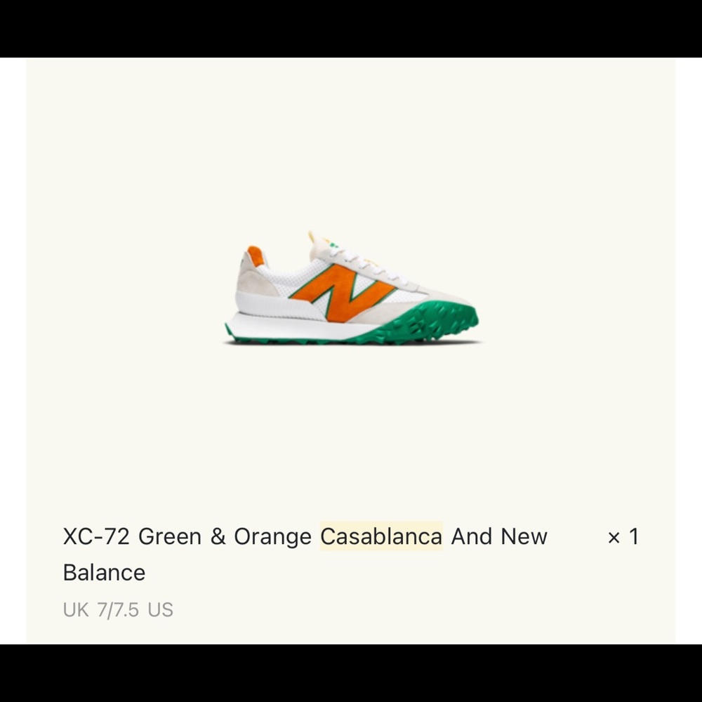 New Balance - Brand New still in box Orange + Green Casablanca Paris Sneakers